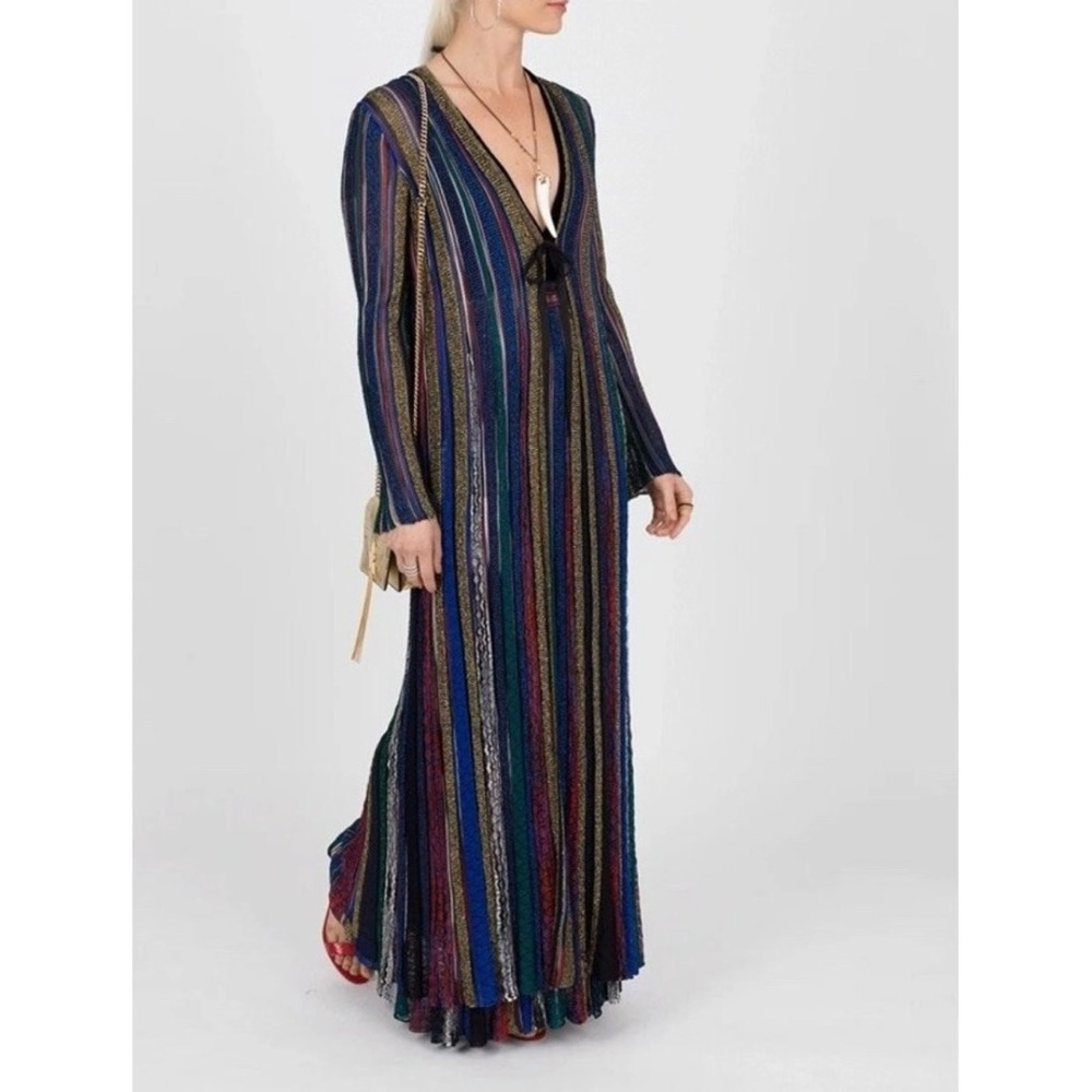 Missoni Metallic Striped Duster Cardigan size 44.
